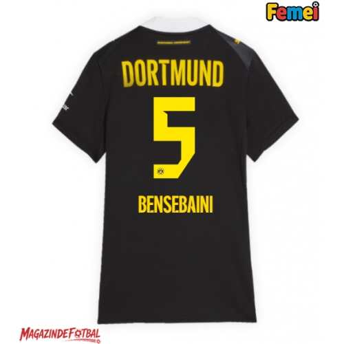 Borussia Dortmund Ramy Bensebaini #5 Tricou Fotbal Replică 2026-27 Femei Deplasare Borussia Dortmund Ramy Bensebaini #5 Tricou Fotbal Replică 2026-27 Femei Deplasare